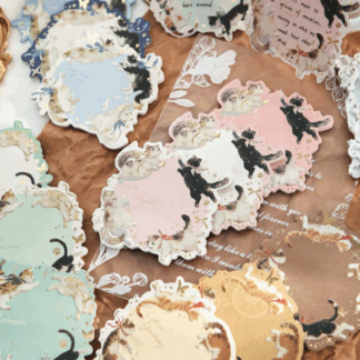 Cat Themed Embossed Foil Memo Pad (45pcs/pack)